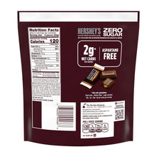 Cargar imagen en el visor de la galería, Hershey's Zero Sugar chocolate relleno de caramelo, 144 g, vista posterior con información nutrimental