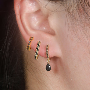 Aretes Gota Negro