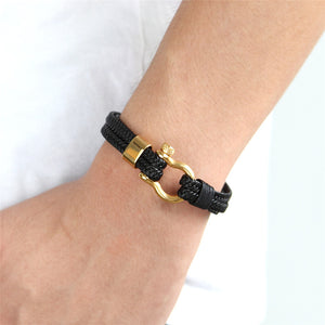 Brazalete Piel Acero