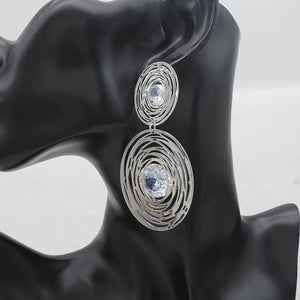 Aretes Cristal Ovalo