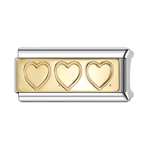 Charm Corazones Doble