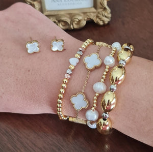 Pulsera Corazón Tres Oros