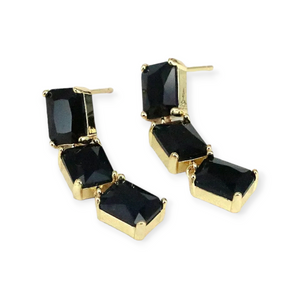 Aretes Cristal Negro