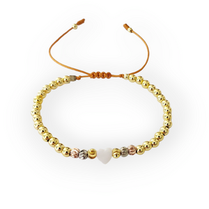 Pulsera Corazón Tres Oros