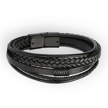 Cargar imagen en el visor de la galería, Brazalete Piel Negro