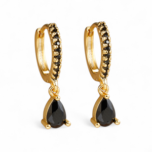 Aretes Gota Negro