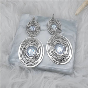 Aretes Cristal Ovalo