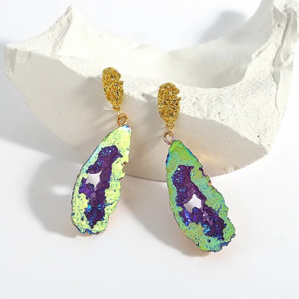 Aretes Druzy Tornasol