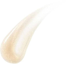 Cargar imagen en el visor de la galería, Muestra de textura cosmética en gel traslúcida con destellos dorados brillantes sobre fondo blanco.