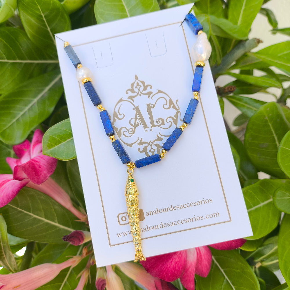 Collar Pez Agata Azul