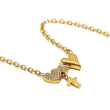 Cargar imagen en el visor de la galería, Collar Corazones Cruz
