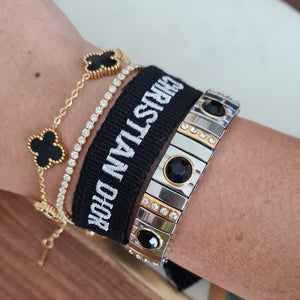 Pulsera Tejida CD Negro