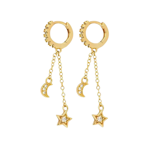 Arracadas Cadena Estrella Luna