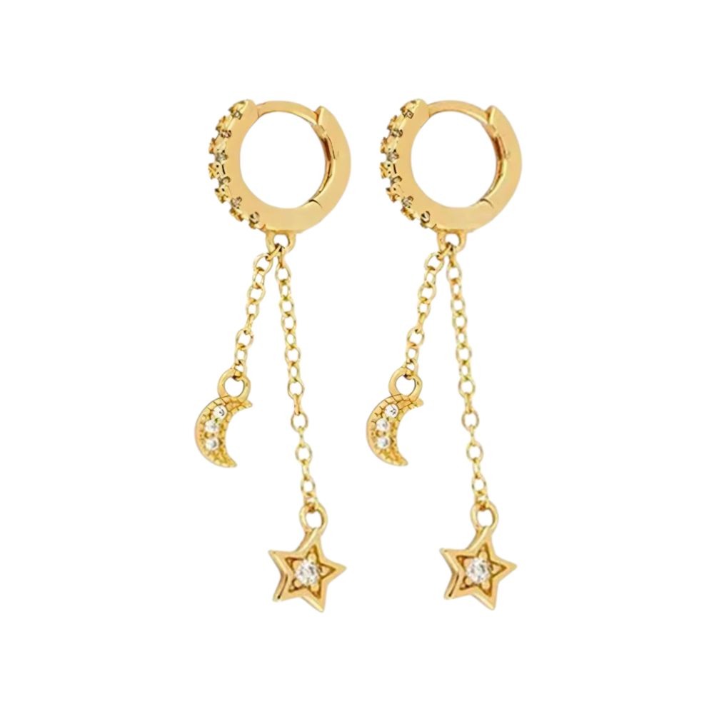 Arracadas Cadena Estrella Luna