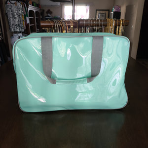 Maleta Charol Menta Gris