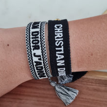 Cargar imagen en el visor de la galería, Pulsera Tejida CD Negro