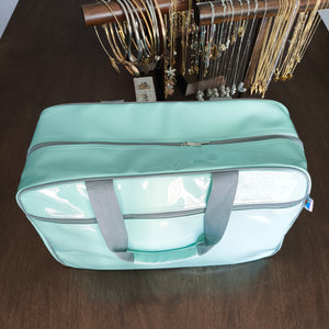 Maleta Charol Menta Gris