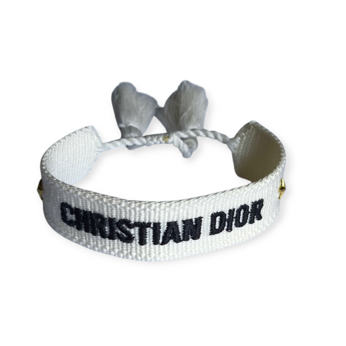 Pulsera Tejida CD Blanco