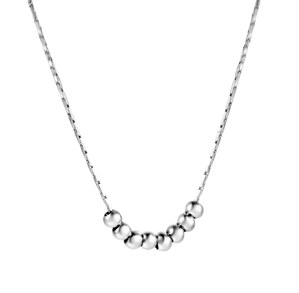 Collar Bolitas Plata