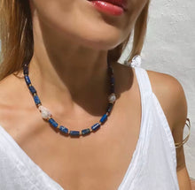 Cargar imagen en el visor de la galería, Collar Pez Agata Azul