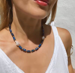 Collar Pez Agata Azul