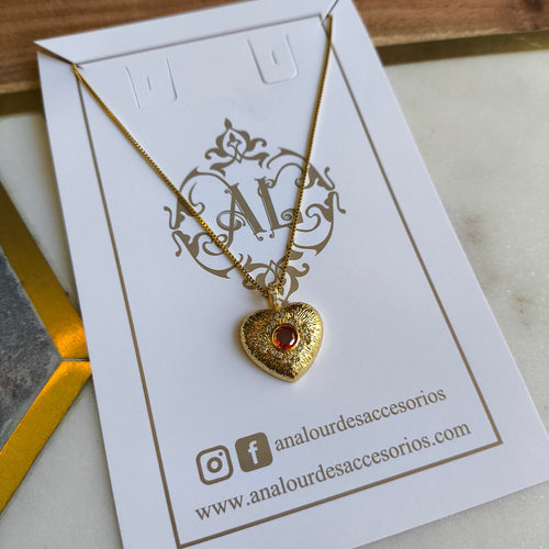 Collar Corazón Circonia