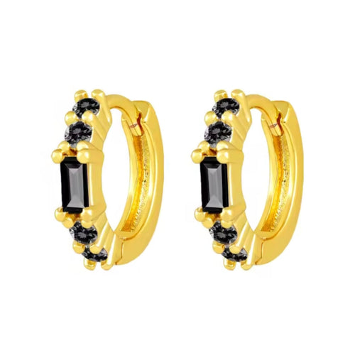 Arracadas Circonia Negra