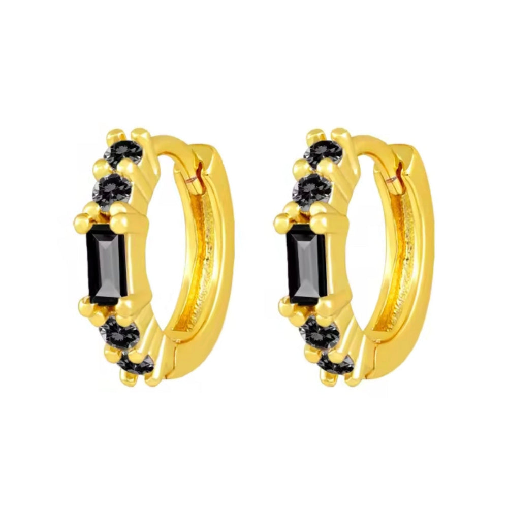 Arracadas Circonia Negra