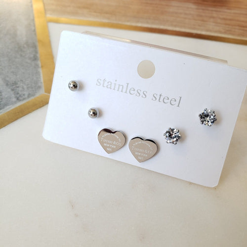 Aretes Set Corazón