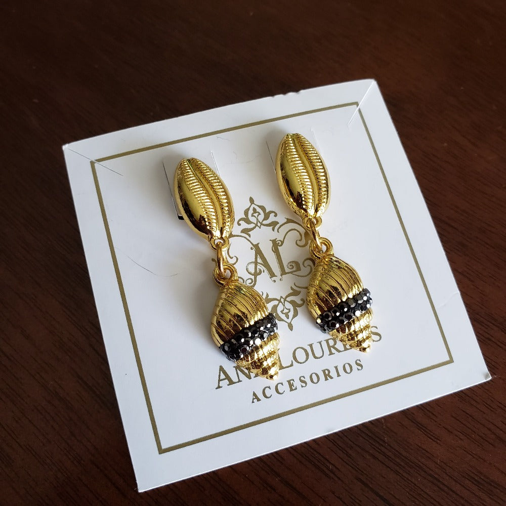 Aretes Conchita Hematita