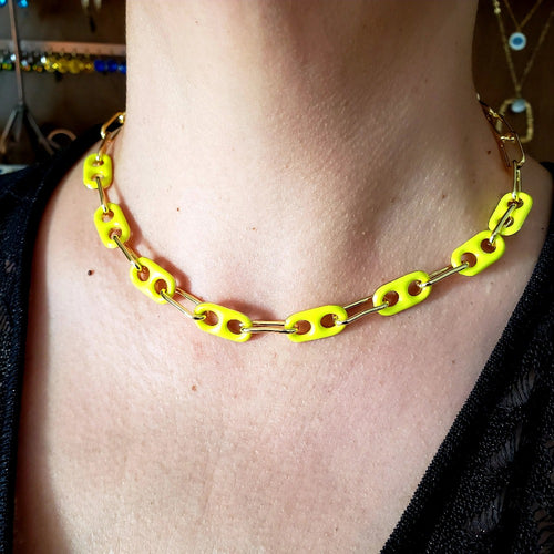 Collar Ficha Neon