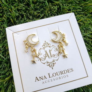 Aretes Luna Estrellas