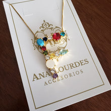 Cargar imagen en el visor de la galería, Collar Inicial Grande Circonia Colores