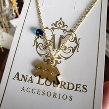 Cargar imagen en el visor de la galería, Collar Signo Zodiacal Acero Cristal