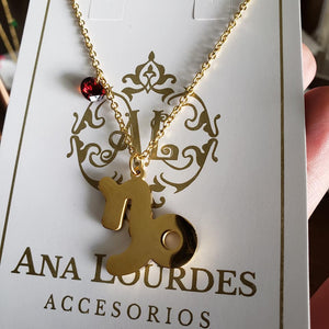 Collar Signo Zodiacal Acero Cristal