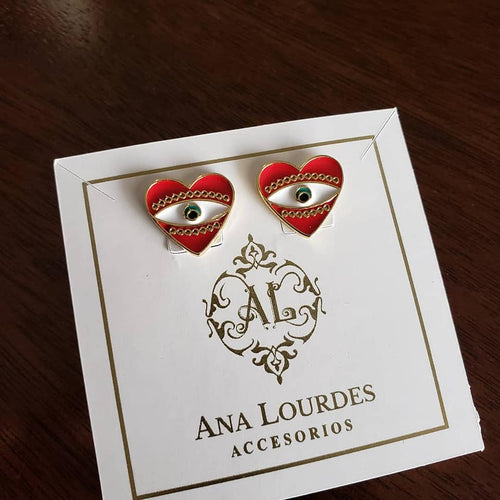Aretes Corazón Ojito