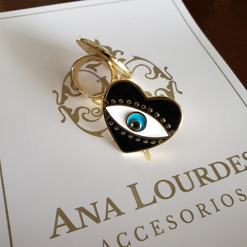 Anillo Corazon Ojo Turco Ajustable