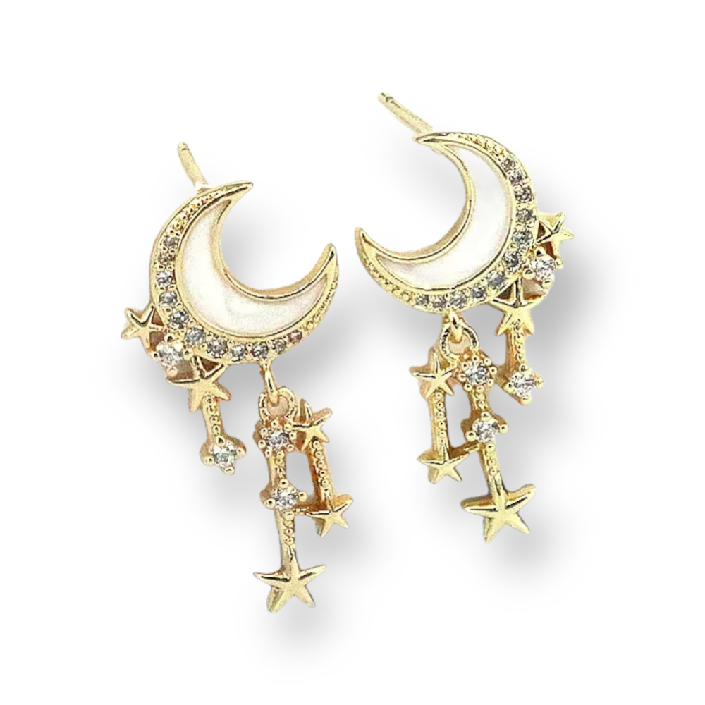 Aretes Luna Estrellas