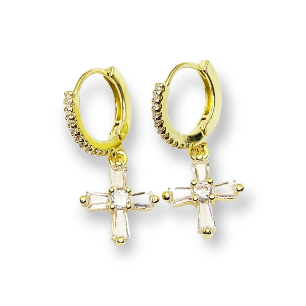 Aretes Cruz Circonia